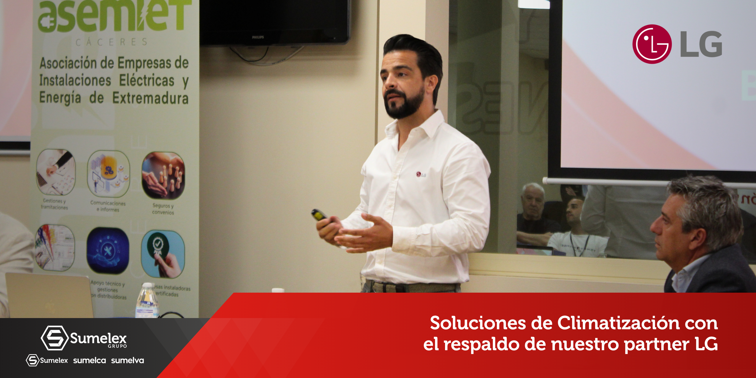 Charla técnica de LG sobre soluciones de climatización en las jornadas de Grupo Sumelex